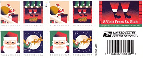 2021 A Visit from St Nick Christmas stamps | Tool Stamps US Postage Stamps