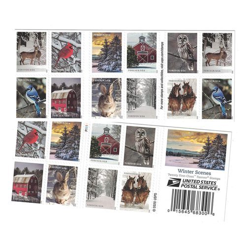 2020 Winter Scenes stamps | Tool Stamps US Postage Stamps