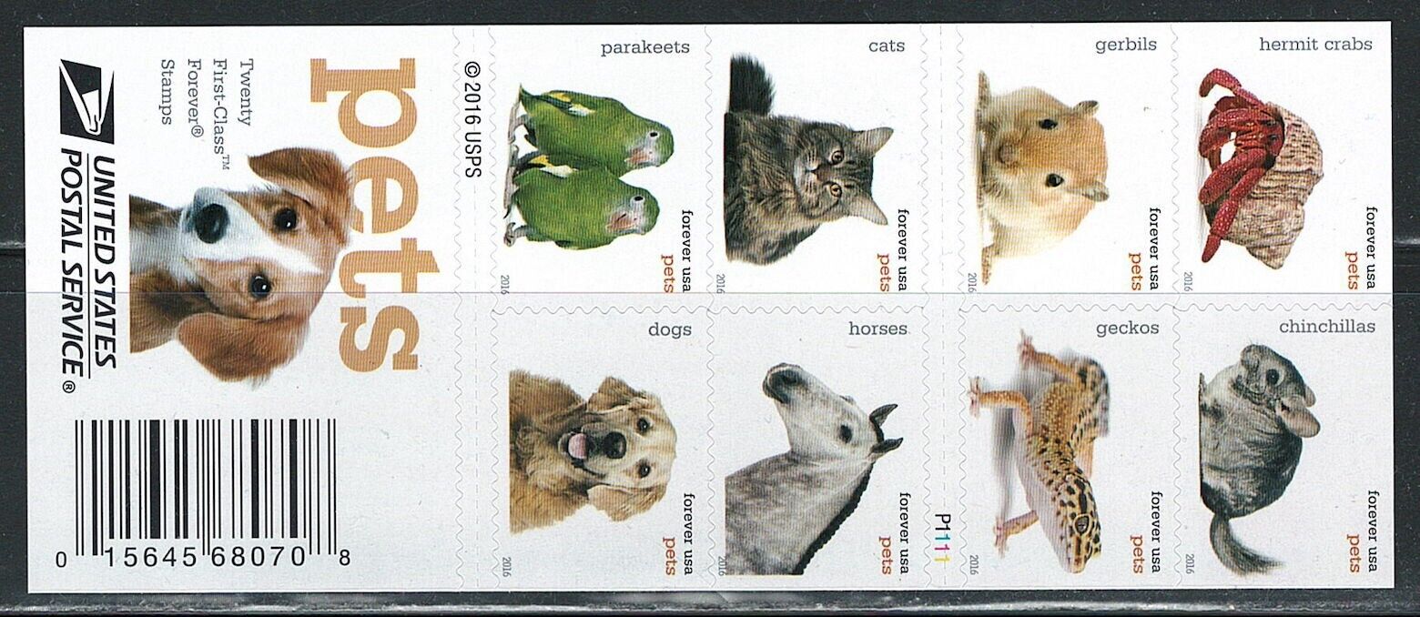 2016 Pets Celebrate Animals stamps | Forever Stamps US Postage Stamps