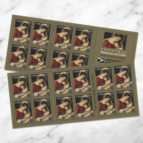 2024 Christmas Madonna and Child Stamps | Tool Stamps US Postage Stamps
